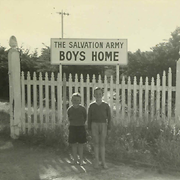 Salvation Army Boys Home, boys and fence